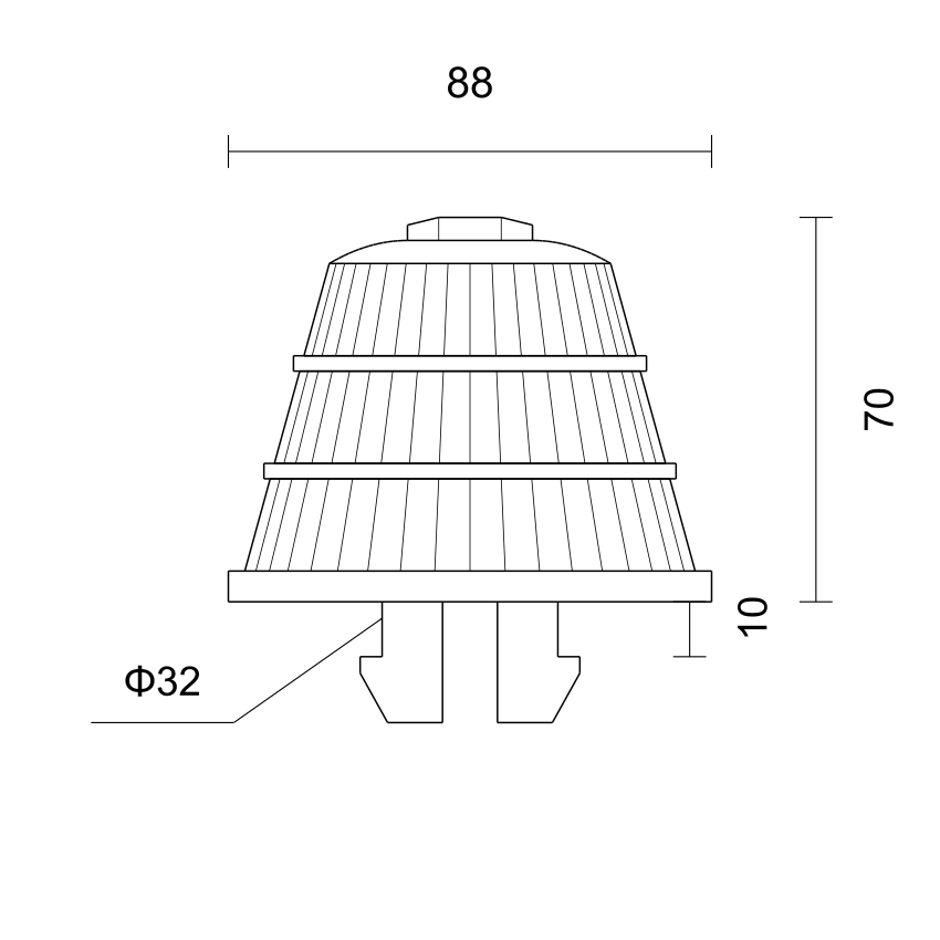 K8810(ABS)卡扣排水帽 产品图