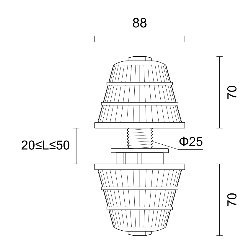 TS8825(ABS)88三层塔型排水帽 产品图