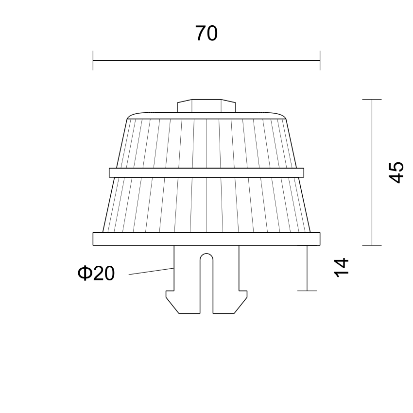 K7014(ABS)卡扣排水帽 产品图