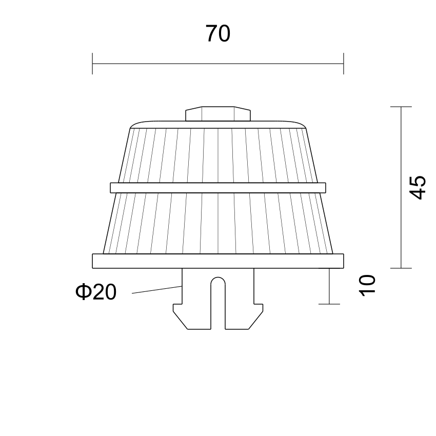 K7010(ABS)卡扣排水帽 产品图