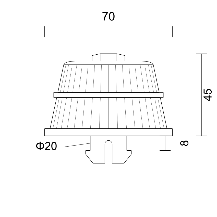 K7008(ABS)卡扣排水帽 产品图